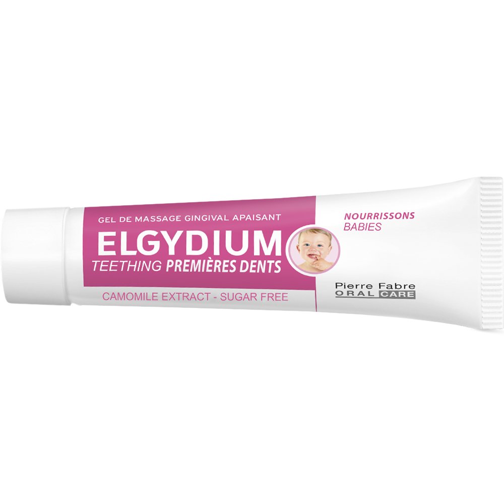 Pierre Fabre Oral Care Elgydium Teething Baby Massaging Mouth Gel Καταπραϋντικό Gel για Μασάζ στα Ούλα των Βρεφών στην Πρώτη Φάση Οδοντοφυΐας με Εκχύλισμα Χαμομηλιού 15ml