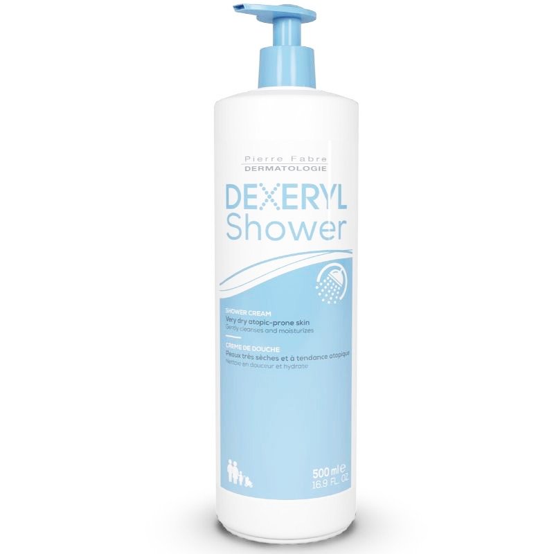 Dexeryl Shower Cream για τον Απαλό Καθαρισμό Όλων των Τύπων Πολύ Ξηρού και Ατοπικού Δέρματος 500ml
