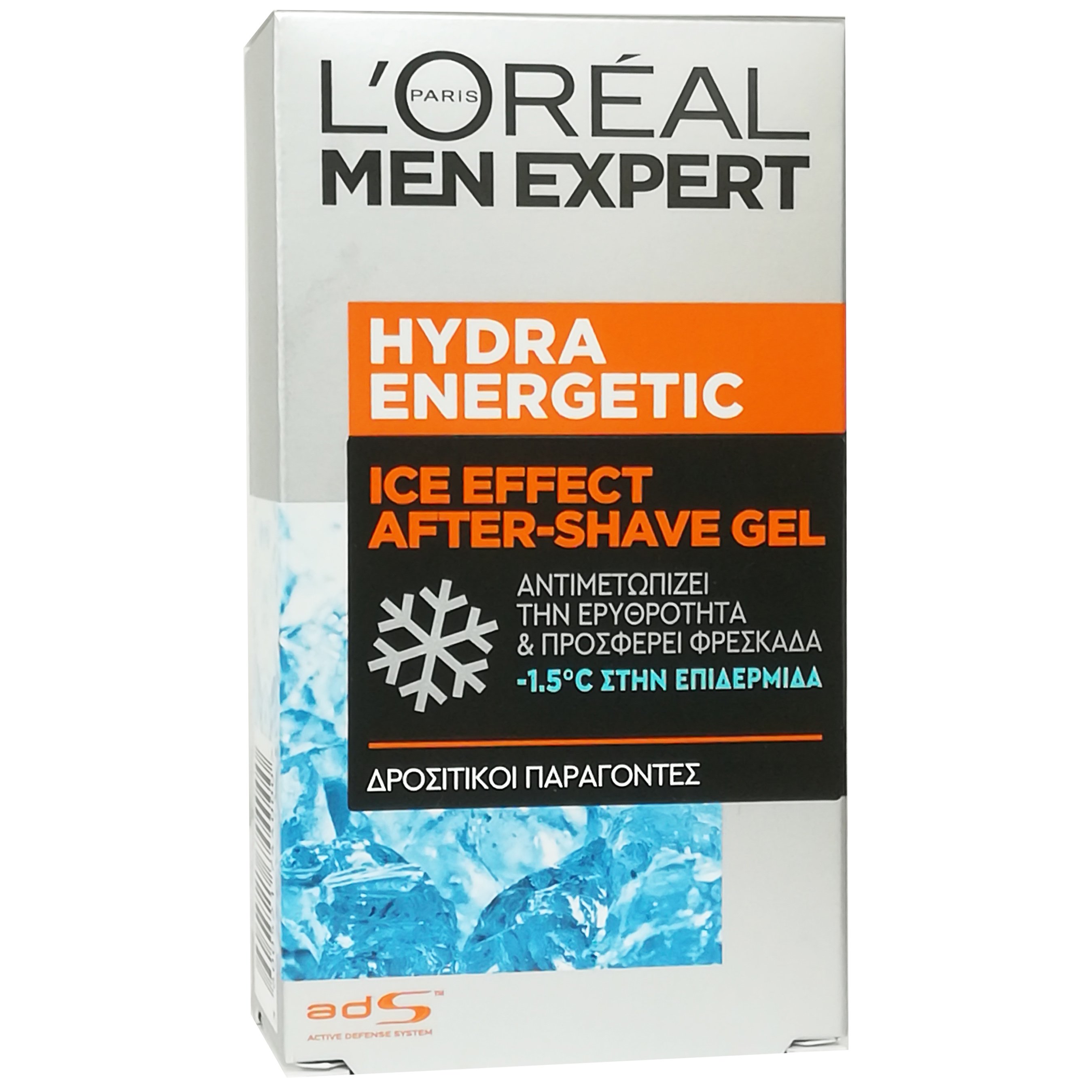 L’oreal Paris Men Expert Hydra Energetic Ice Effect After-Shave Gel Δροσιστικό Gel για Μετά το Ξύρισμα Κατά της Αίσθησης Καψίματος & της Ερυθρότητας 100ml