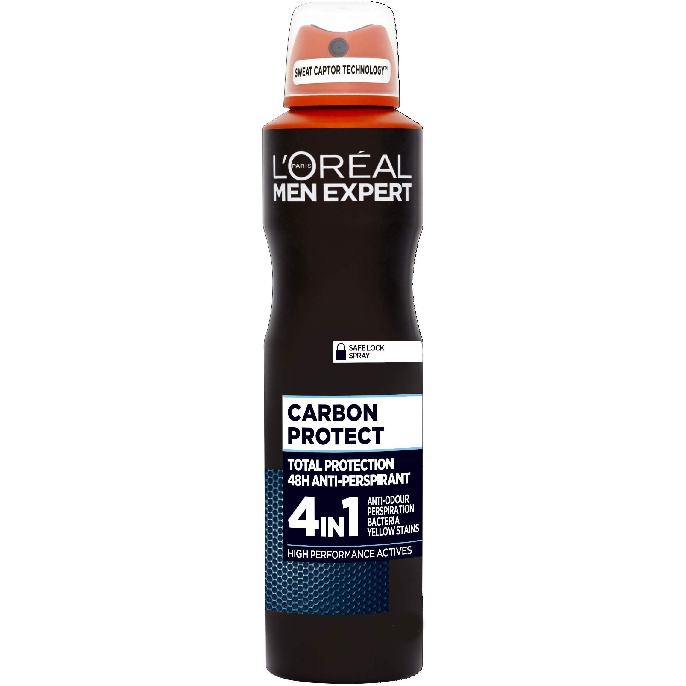 L’oreal Paris Men Expert Carbon Protect Spray Ανδρικό Αποσμητικό με 48ωρη Ολική Προστασία Ενάντια στον Ιδρώτα 150ml