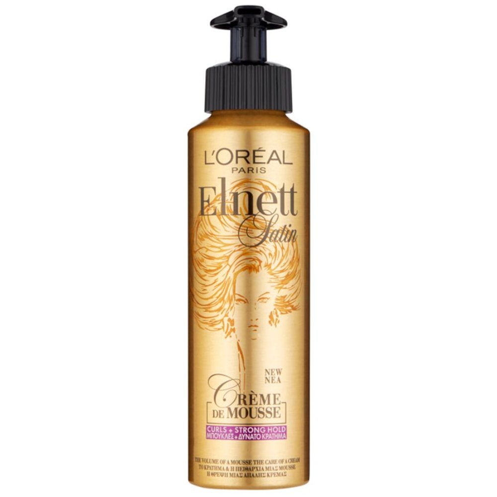 L'Oreal Paris Elnett Cursl & Strong Hold Creme De Mousse Ενυδατικός Αφρός για Μπούκλες & Δυνατό Κράτημα που Διαρκεί 200ml