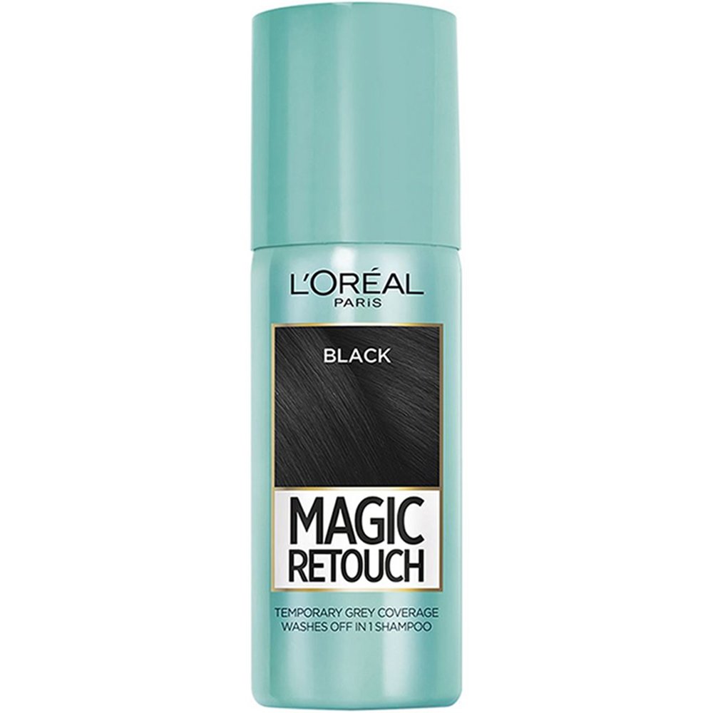 L'Oreal Paris Magic Retouch Spray Κάλυψης Λευκών Ριζών Μαύρο 75ml - 1 Black