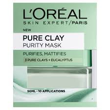 L’oreal Paris Pure Clay Purity Mask Μάσκα Αργίλου για Καθαρισμό & Ματ Όψη 50ml