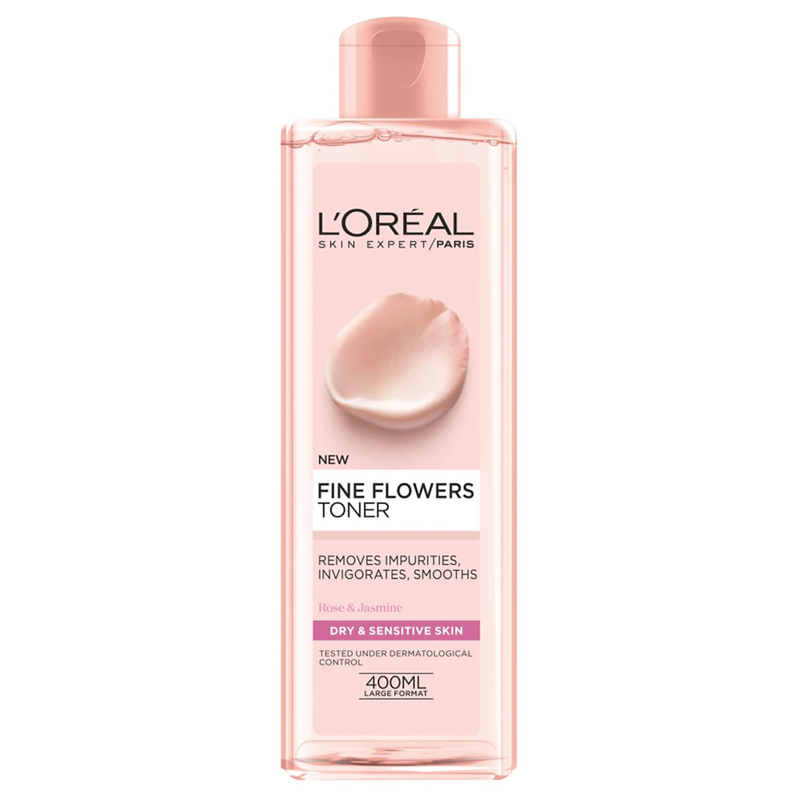L’oreal Paris Fine Flowers Τονωτική Λοσιόν για Ξηρή – Ευαίσθητη Επιδερμίδα με Εκχυλίσματα από Τριαντάφυλλο & Γιασεμί 400ml