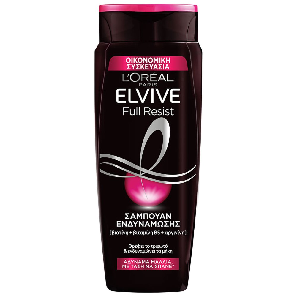 L’oreal Paris Elvive Full Resist Shampoo Σαμπουάν Ενδυνάμωσης με Βιοτίνη, Βιταμίνη Β5 & Αγρινίνη για Αδύναμα Μαλλιά 700ml