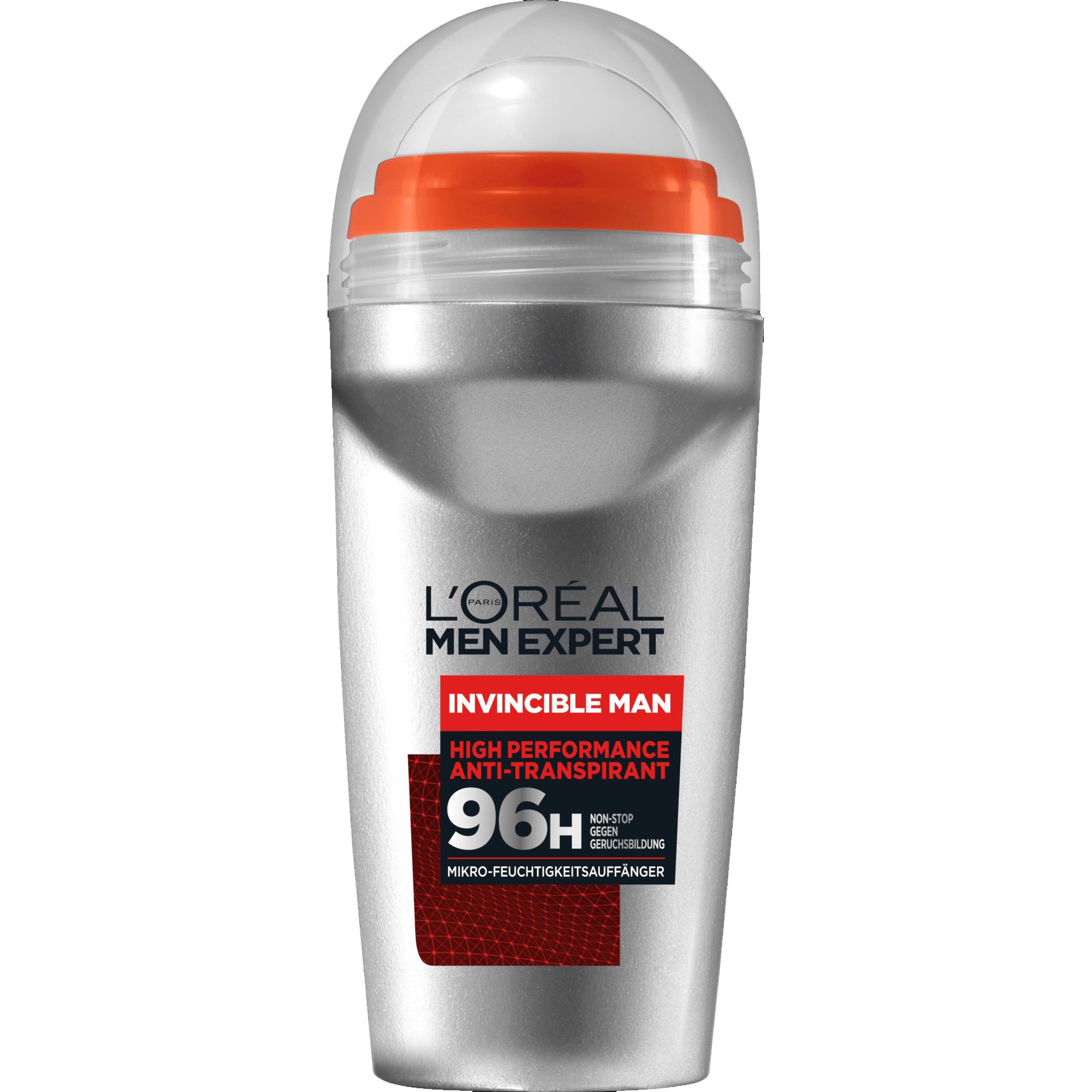L’oreal Paris Men Expert Invincible Roll-On Ανδρικό Αποσμητικό με 96ωρη Πολύ Υψηλή Προστασία Ενάντια στον Ιδρώτα 50ml