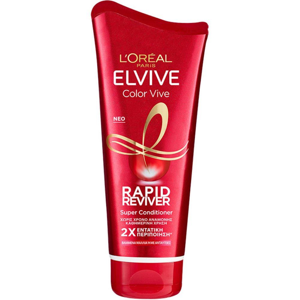 Loreal Paris L'Oreal Paris Elvive Color Vive Rapid Reviver Super Conditioner Μαλακτική Κρέμα για Βαμμένα ή με Ανταύγειες Μαλλιά Εντατικής Περιποίησης 180ml