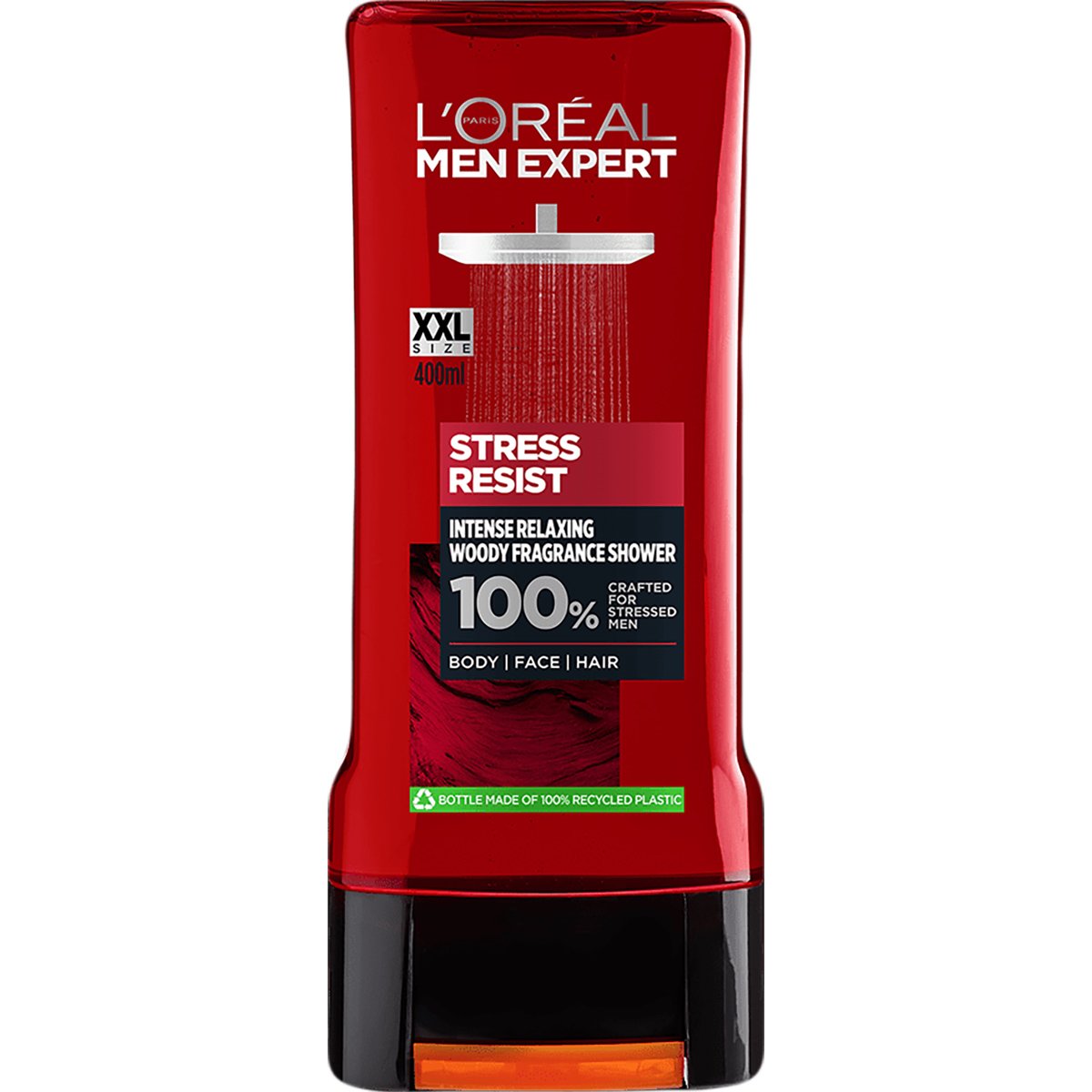 L’oreal Paris Men Expert Stress Resist Intense Relaxing Shampoo & Shower Ανδρικό Shampoo & Αφρόλουτρο Σώματος με Πλούσιο Ξυλώδες & Φρουτώδες Άρωμα 400ml