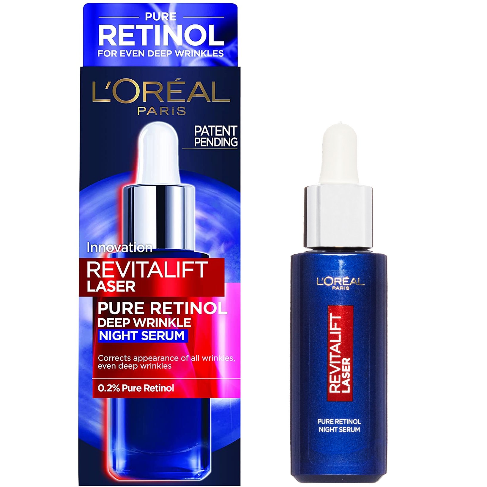 L’oreal Paris Revitalift Laser Pure Retinol Night Serum Ορός Νύχτας με Ρετινόλη για Μείωση των Βαθιών Ρυτίδων 30ml