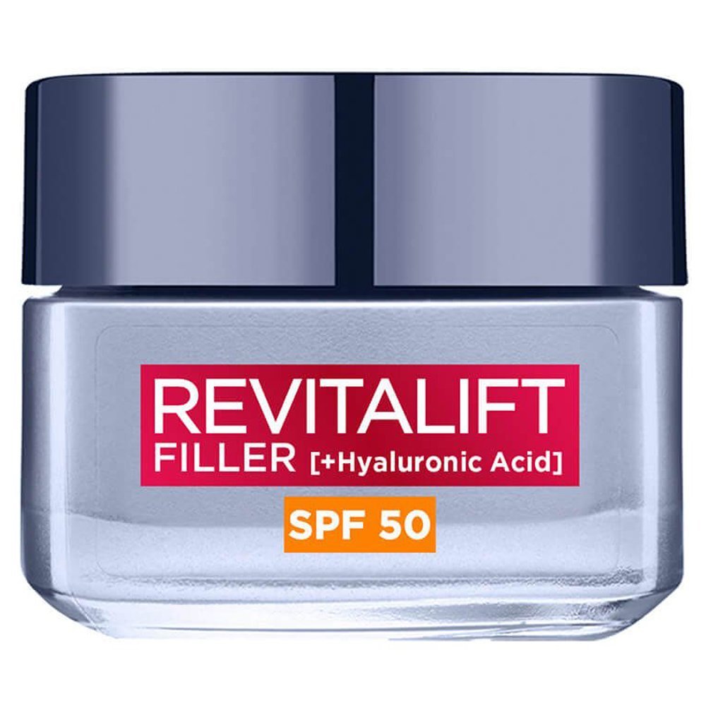L'Oreal Paris Revitalift Filler Anti-Aging Cream Spf50 Αντιγηραντική Κρέμα Ημέρας με Υαλουρονικό Οξύ Υψηλής Προστασίας 50ml