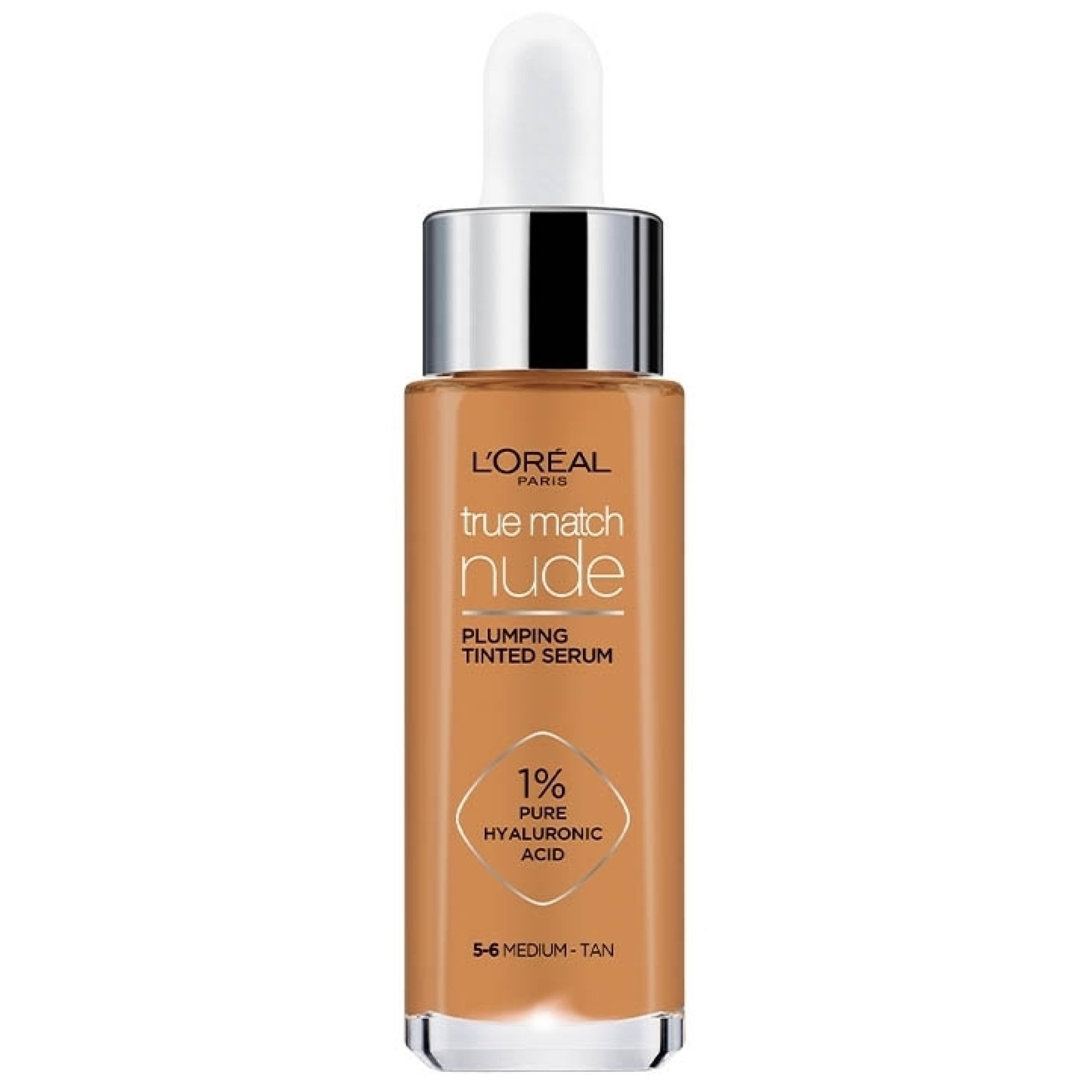L’oreal Paris True Match Nude Plumping Tinted Serum Υγρό Make up – Ορός Προσώπου που Καλύπτει τις Ατέλειες & Περιποιείται την Επιδερμίδα 30ml – 5/6 Medium-Tan