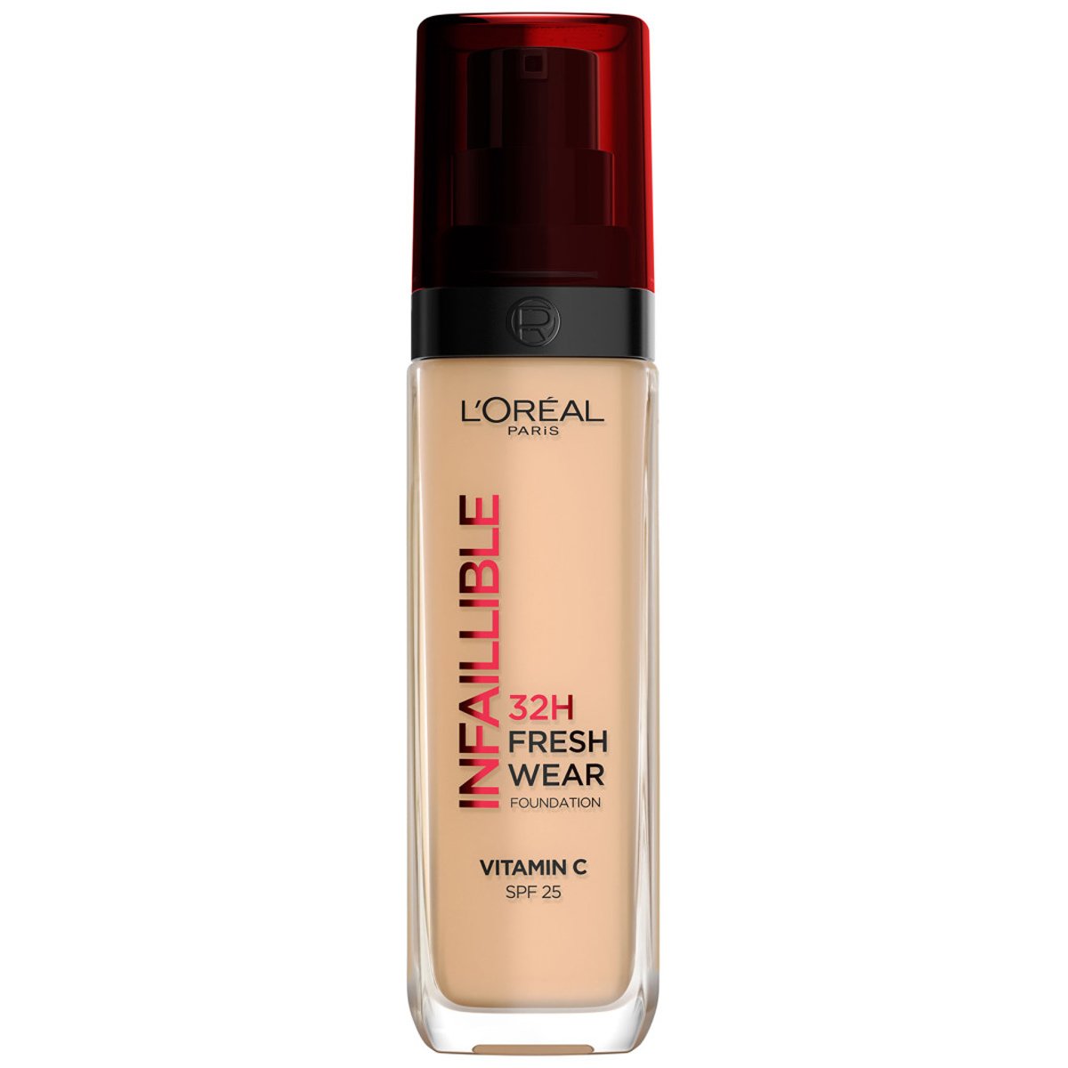 L'Oreal  Paris Infaillible 32H Fresh Wear Foundation Vitamin C Spf25+ Foundation με Αντηλιακό Δείκτη Προστασίας για Πλήρη Κάλυψη, με Μεγάλη Διάρκεια 30ml - 225 Beige Sand