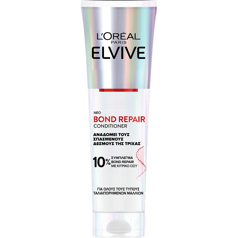 Loreal Paris L'oreal Paris Elvive Bond Repair Conditioner Μαλακτική Κρέμα που Αναδομεί τους Σπασμένους Δεσμούς της Τρίχας 150ml