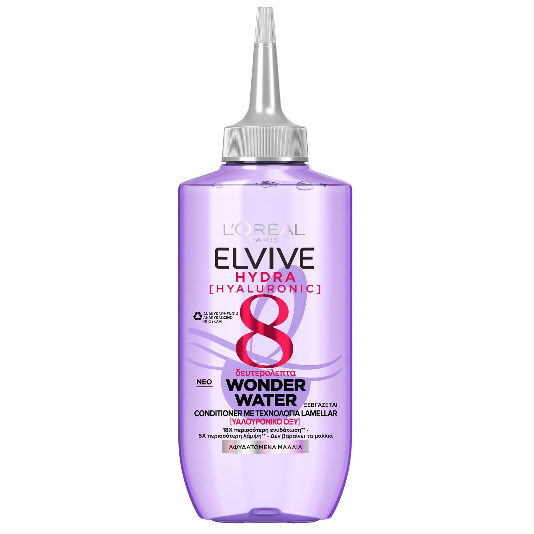 L’oreal Paris Elvive Hydra Hyaluronic Wonder Water Υγρή Μαλακτική Κρέμα με Υαλουρονικό Οξύ για Άμεση Ενυδάτωση 200ml