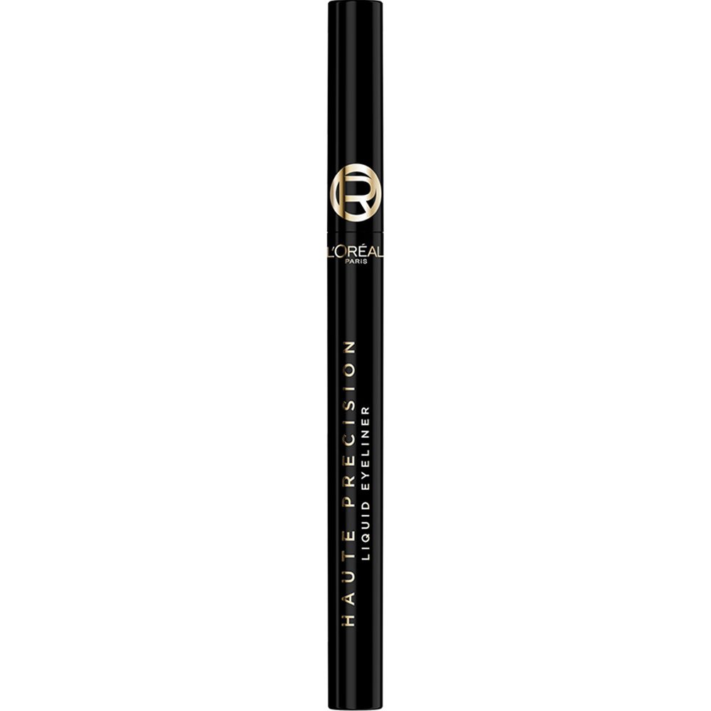 L'Oreal Paris Haute Precision Liquid Eyeliner Αδιάβροχο Μολύβι Ματιών σε Υγρή Μορφή για Έντονο Χρώμα & Ακριβείς Γραμμές με Διάρκεια Έως & 24 Ώρες, 1 Τεμάχιο - Black Silk