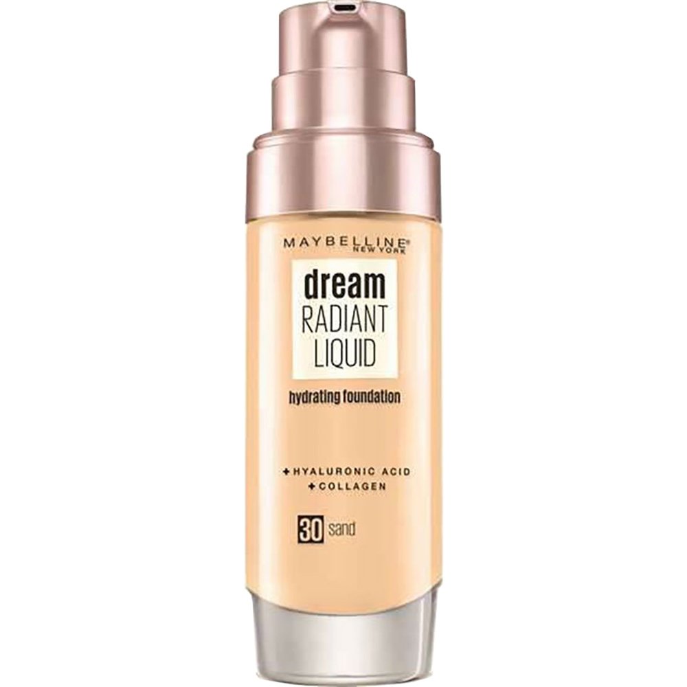 Maybelline Dream Radiant Liquid Hydrating Foundation Λεπτόρρευστο Ενυδατικό Foundation με Μέτρια Κάλυψη Ενισχυμένο με Υαλουρονικό Οξύ & Κολλαγόνο 30ml - 30 Sand