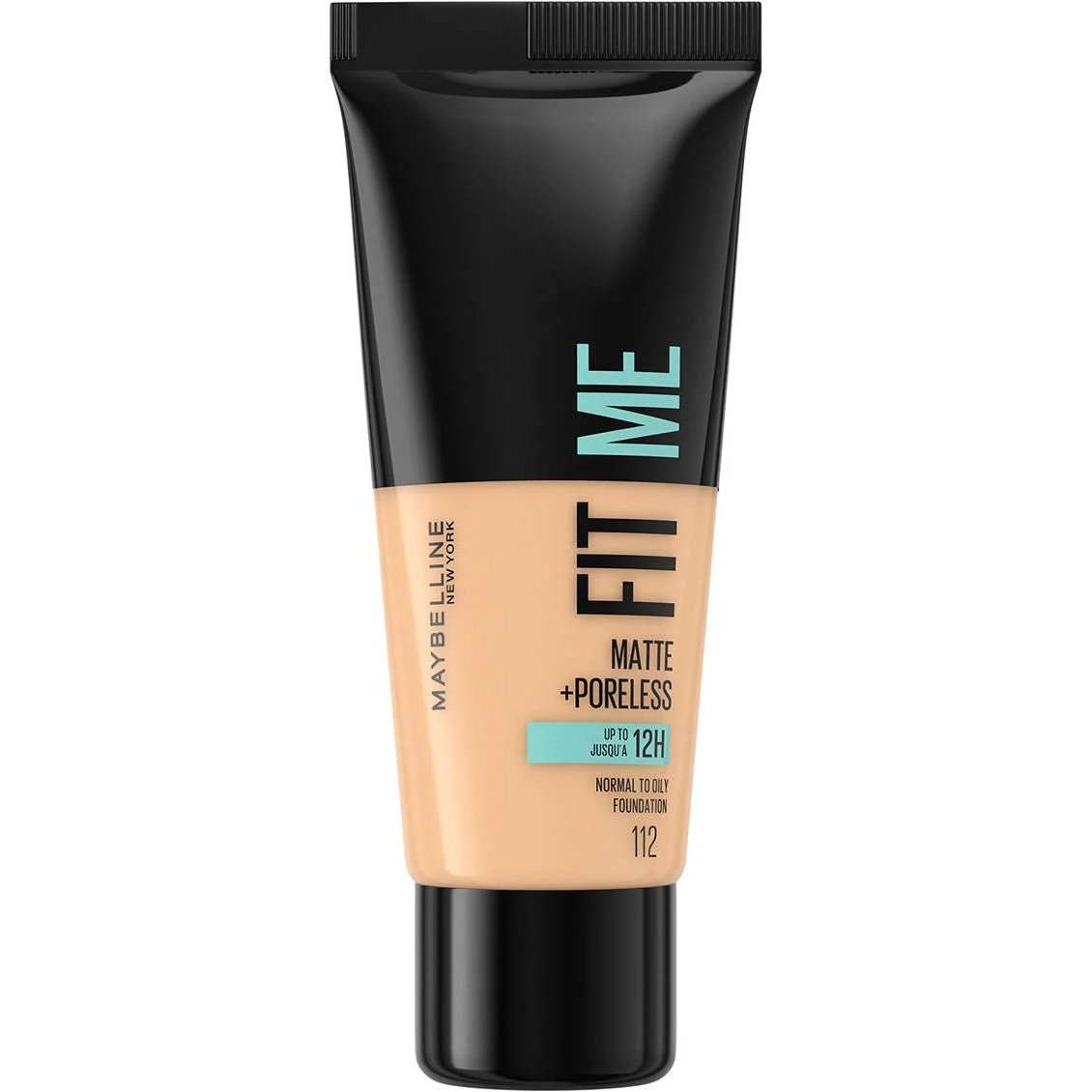 Maybelline Fit Me Matte + Poreless Foundation Makeup που Ταυτίζεται Τέλεια με την Επιδερμίδα 30ml- 112 Soft Beige