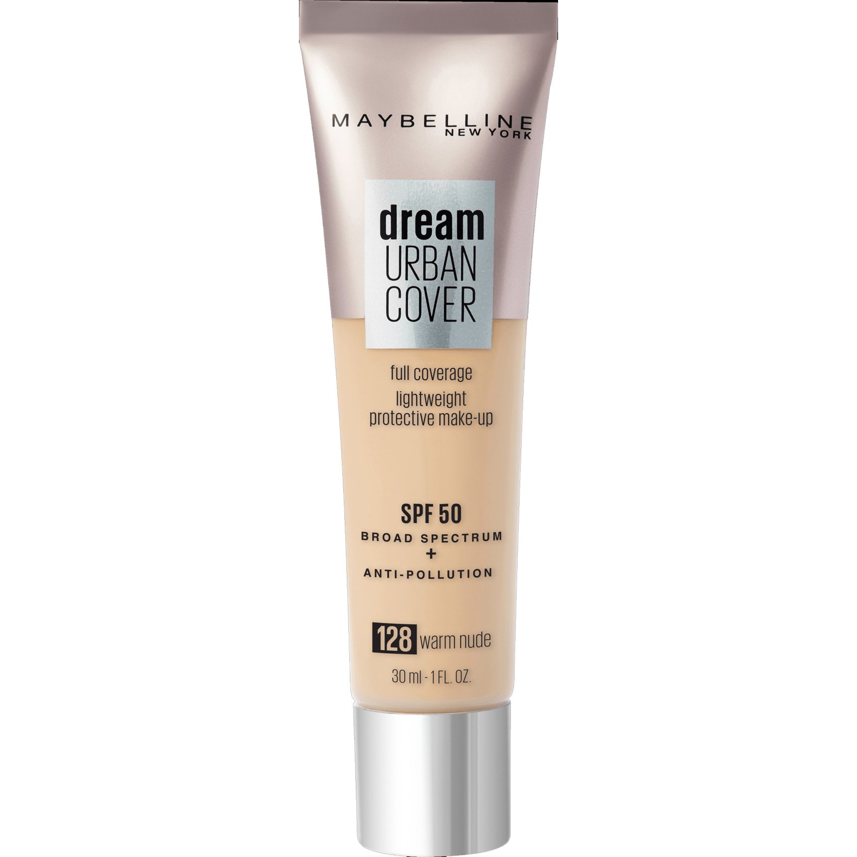 Maybelline Dream Urban Cover Make-Up Spf50, 128 Warm Nude 30ml