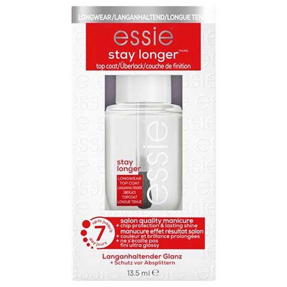 Essie Stay Longer Top Coat με Ειδική Τεχνολογία που Παρατείνει τη Διάρκεια του Μανικιούρ έως & 7 Ημέρες 13.5ml