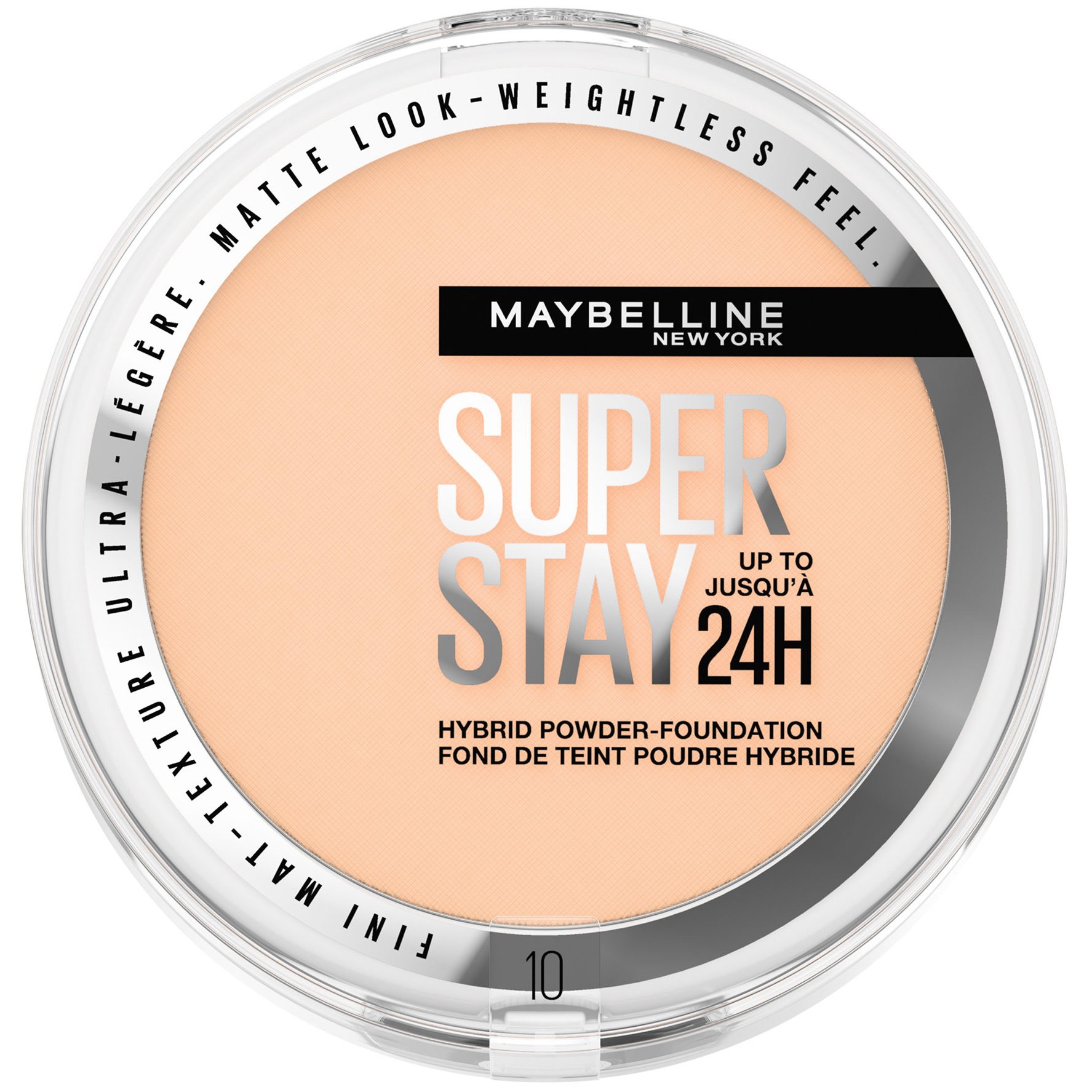 Maybelline Super Stay 24h Hybrid Powder Foundation σε Μορφή Πούδρας για Μεσαία έως Πλήρη 24ωρη Κάλυψη με Ανάλαφρη Αίσθηση 9g - 10