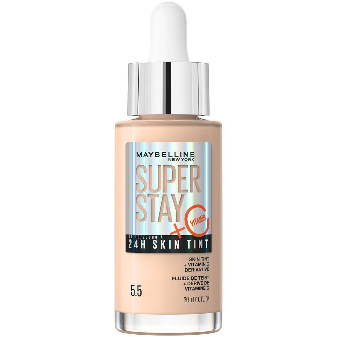 MAYBELLINE Maybelline Super Stay 24H Skin Tint with Vitamin C Liquid Foundation ​​​​​​​Υγρό Make Up με Βιταμίνη C για Ομοιόμορφη Κάλυψη έως & 24 Ώρες 30ml - 5.5