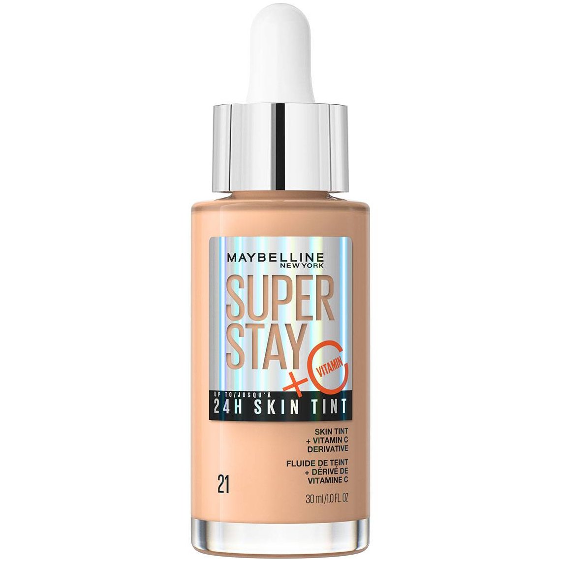 MAYBELLINE Maybelline Super Stay 24H Skin Tint with Vitamin C Liquid Foundation Υγρό Make Up με Βιταμίνη C για Ομοιόμορφη Κάλυψη έως & 24 Ώρες 30ml - 21