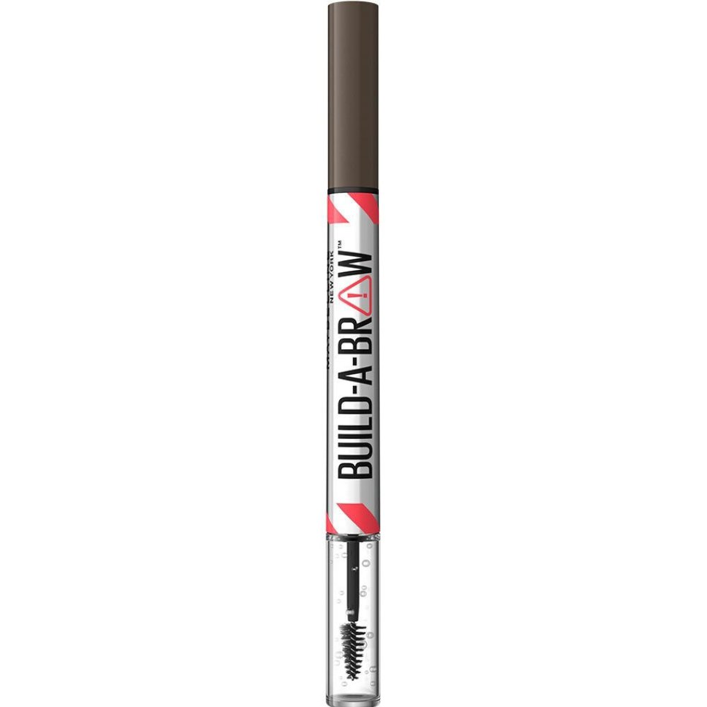Maybelline Build A Brow 2In1 Pencil Στυλό Φρυδιών με Απαλή Σύνθεση που Γλιστράει με Πολύ Λεπτή Μύτη που δε Σπάει 1 Τεμάχιο - 262 Black Brown