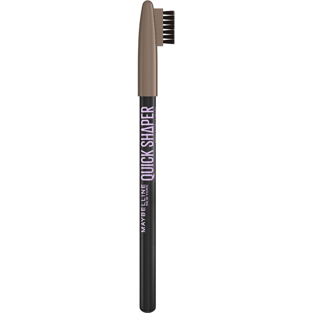 Maybelline Quick Shaper Brow Shaping Pencil Μολύβι Φρυδιών Ιδανικό για Φυσικό Αποτέλεσμα & Διάρκεια Όλη Μέρα με Ενσωματωμένο Βουρτσάκι 03 Soft Brown 1 Τεμάχιο