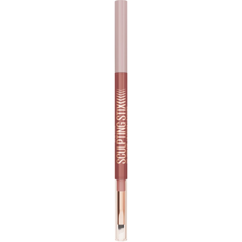 Maybelline Sculpting Stix Eyeliner Μολύβι Ματιών 2 σε 1 με Πινέλο, Πλούσιο Χρώμα & Κρεμώδη Ματ Σύνθεση 011 Rosy Sculpt 1 Τεμάχιο