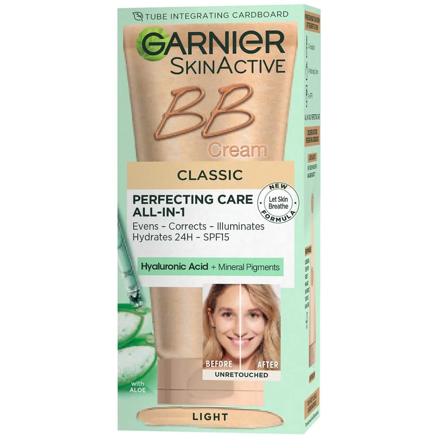 Garnier SkinActive BB Cream Classic All in 1 Spf15 Ενυδατική Κρέμα Προσώπου με Χρώμα για Κανονική Ανοιχτόχρωμη Επιδερμίδα Light 50ml