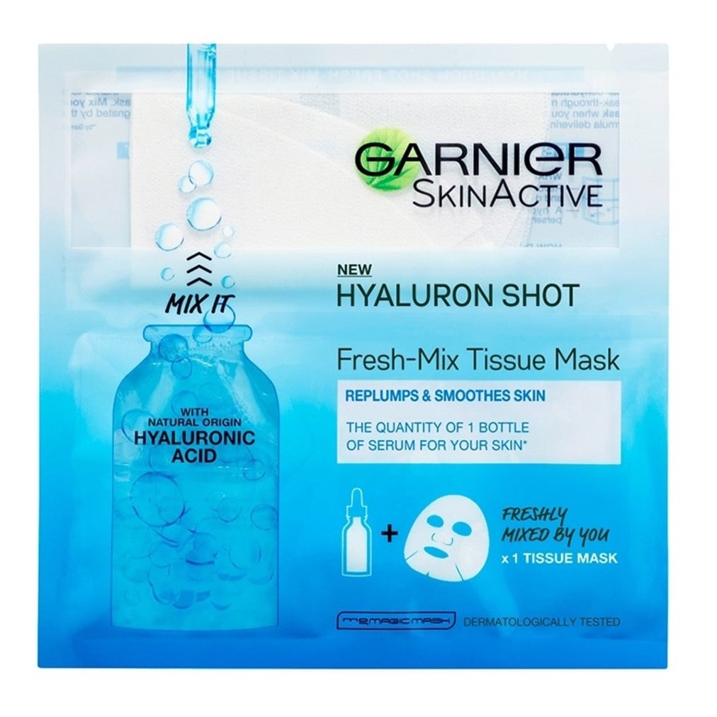 Garnier Skin Active Hyaluronic Tissue Mask Fresh-Mix Υφασμάτινη Μάσκα Ενυδάτωσης με Υαλουρονικό Οξύ 33gr