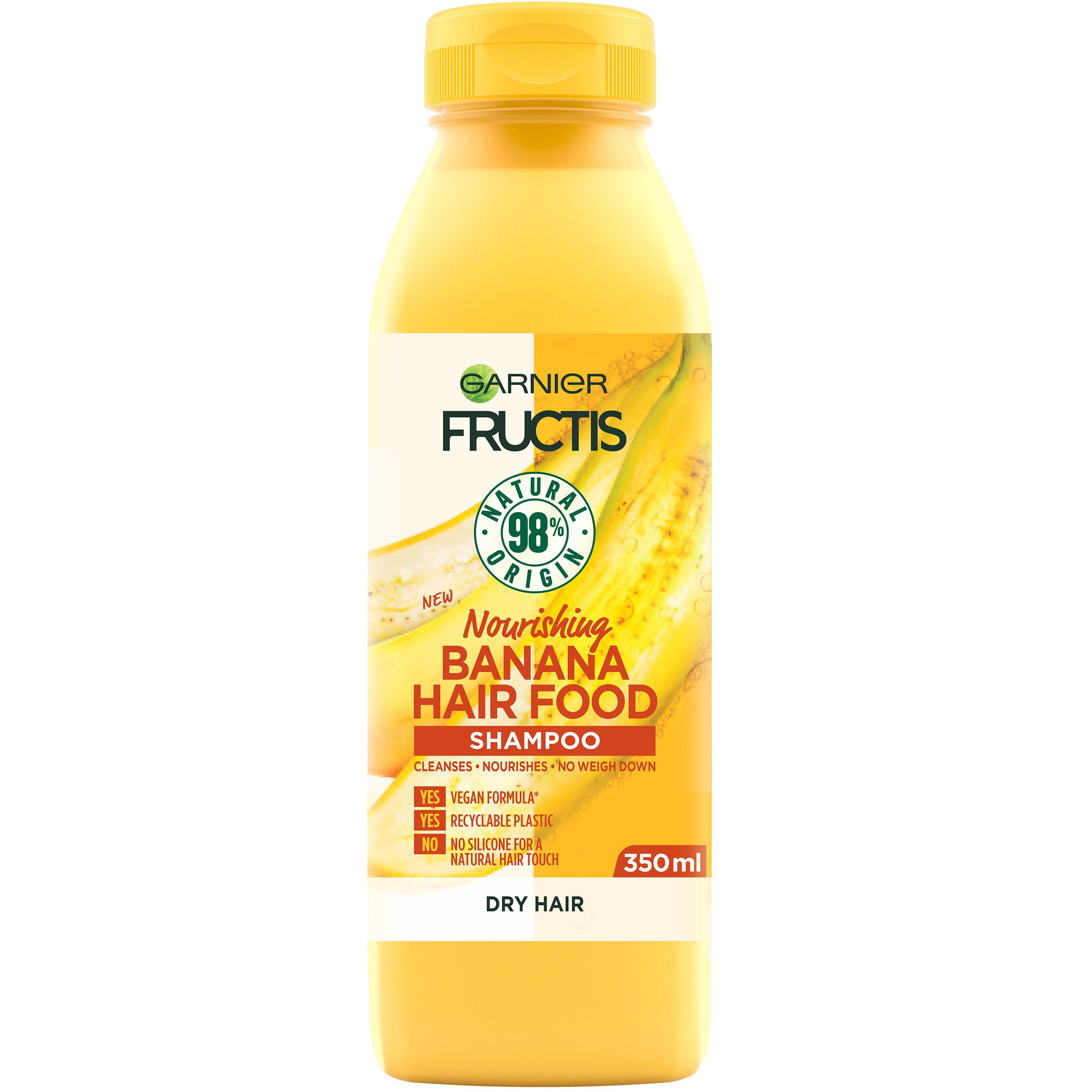 Garnier Fructis Hair Food Nourishing Shampoo Banana Θρεπτικό Σαμπουάν με Μπανάνα για Ξηρά Μαλλιά 350ml
