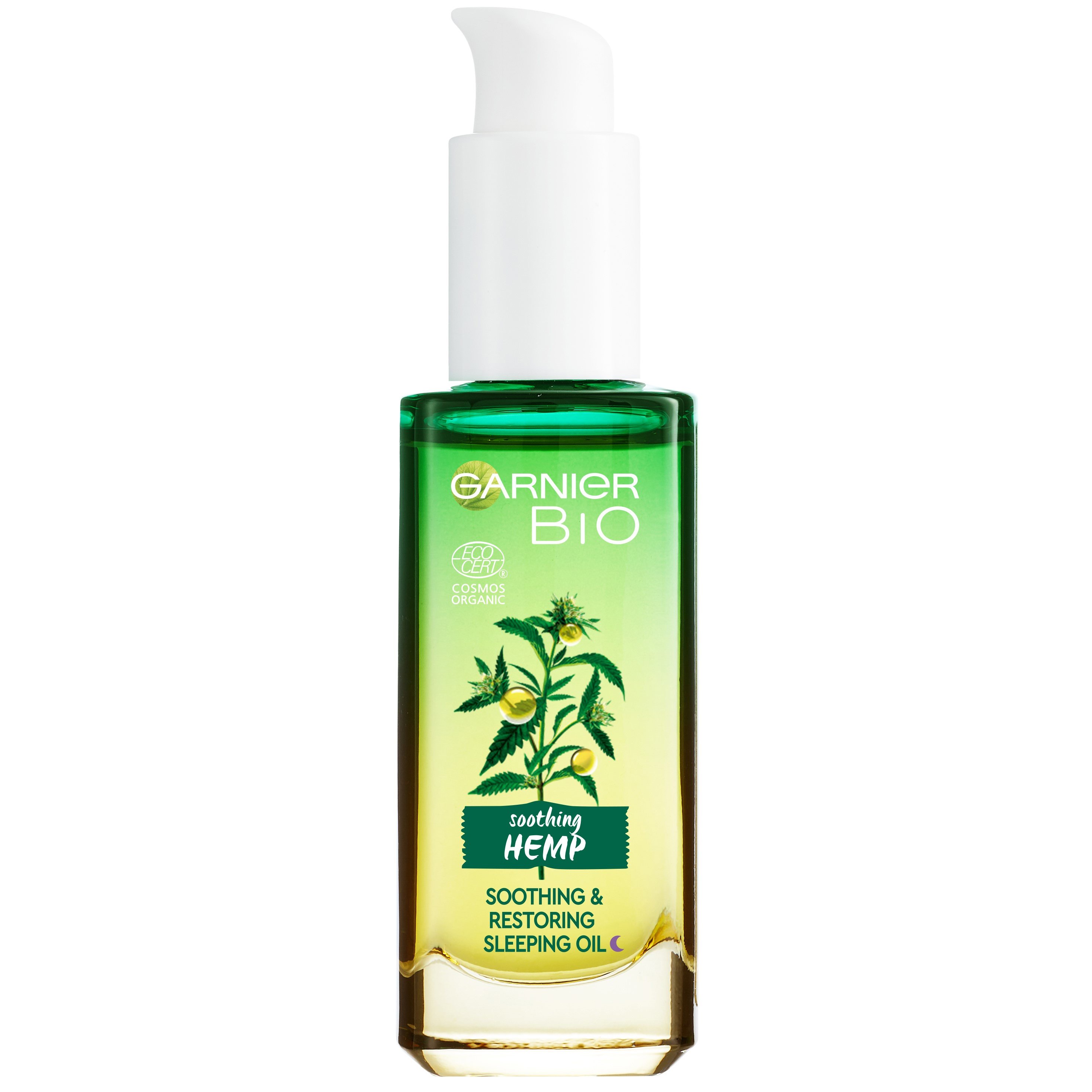 Garnier Bio Organic Hemp Multi-Restore Facial Sleeping Oil Επανορθωτικό Ενυδατικό Έλαιο Σπόρου Κάνναβης για το Πρόσωπο 30ml