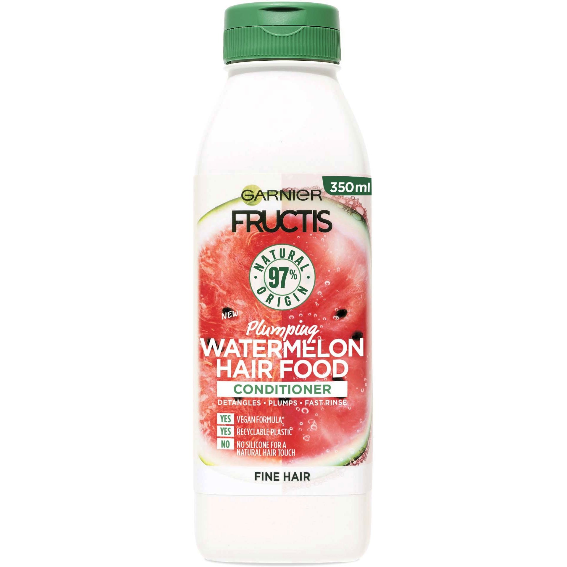 Garnier Fructis Hair Food Plumping Conditioner Watermelon Μαλακτική Κρέμα Μαλλιών με Καρπούζι για Λεπτά Μαλλιά 350ml