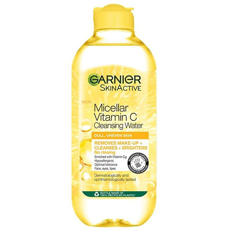 Garnier Garnier Skin Active Micellar Vitamin C Cleansing Water Νερό Καθαρισμού Μακιγιάζ με Βιταμίνη C για Θαμπές Επιδερμίδες 400ml