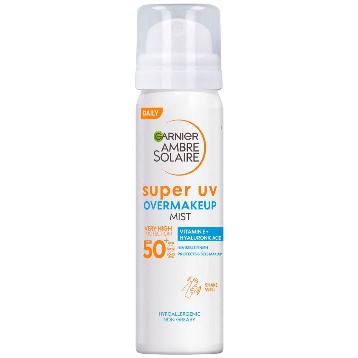 Garnier Garnier Ambre Solaire Super UV Overmakeup Mist Spf50+ Αντηλιακό Σπρέι Προσώπου Πολύ Υψηλής Προστασίας 75ml