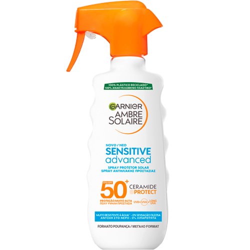 Garnier Garnier Ambre Solaire Sensitive Advanced Face & Body Spray Spf50+ Αντηλιακό Spray Προσώπου, Σώματος Πολύ Υψηλής Προστασίας για Ευαίσθητες Επιδερμίδες 270ml