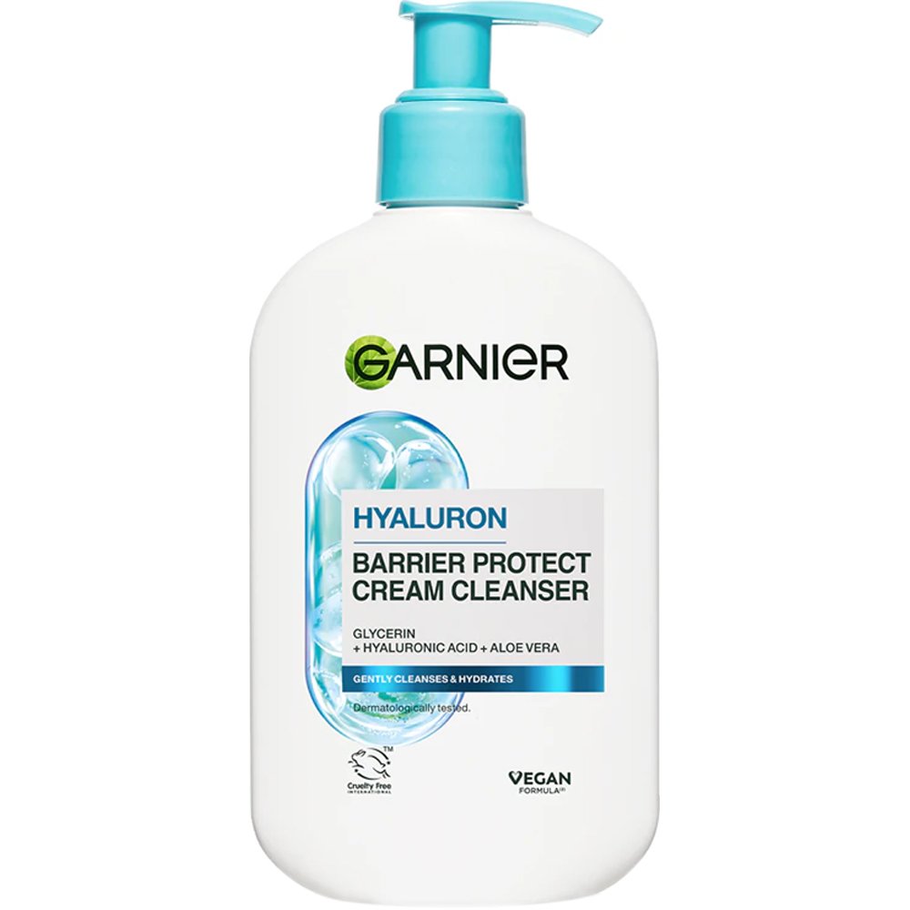 Garnier Skinactive Hyaluron Moisture Barrier Cleanser Cream Ενυδατική Κρέμα Καθαρισμού Προσώπου με Υαλουρονικό Οξύ για Καθημερινή Χρήση 250ml