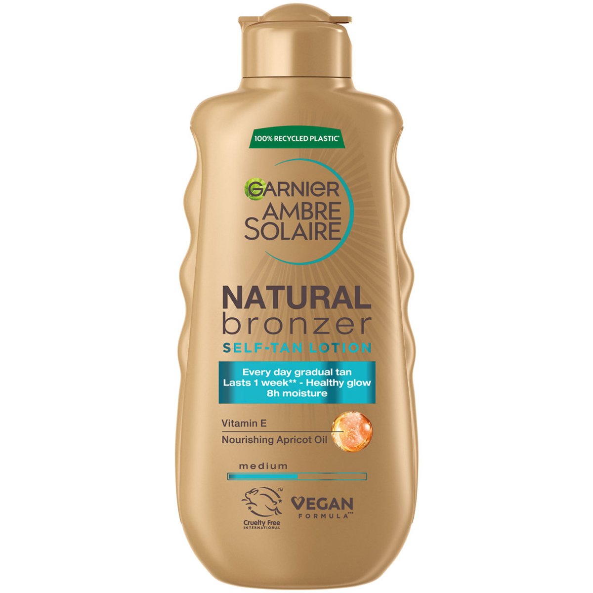Garnier Garnier Ambre Solaire Natural Bronzer Self-Tan Lotion Χρυσαφένιο Αυτομαυριστικό Γαλάκτωμα με Βιταμίνη Ε 175ml