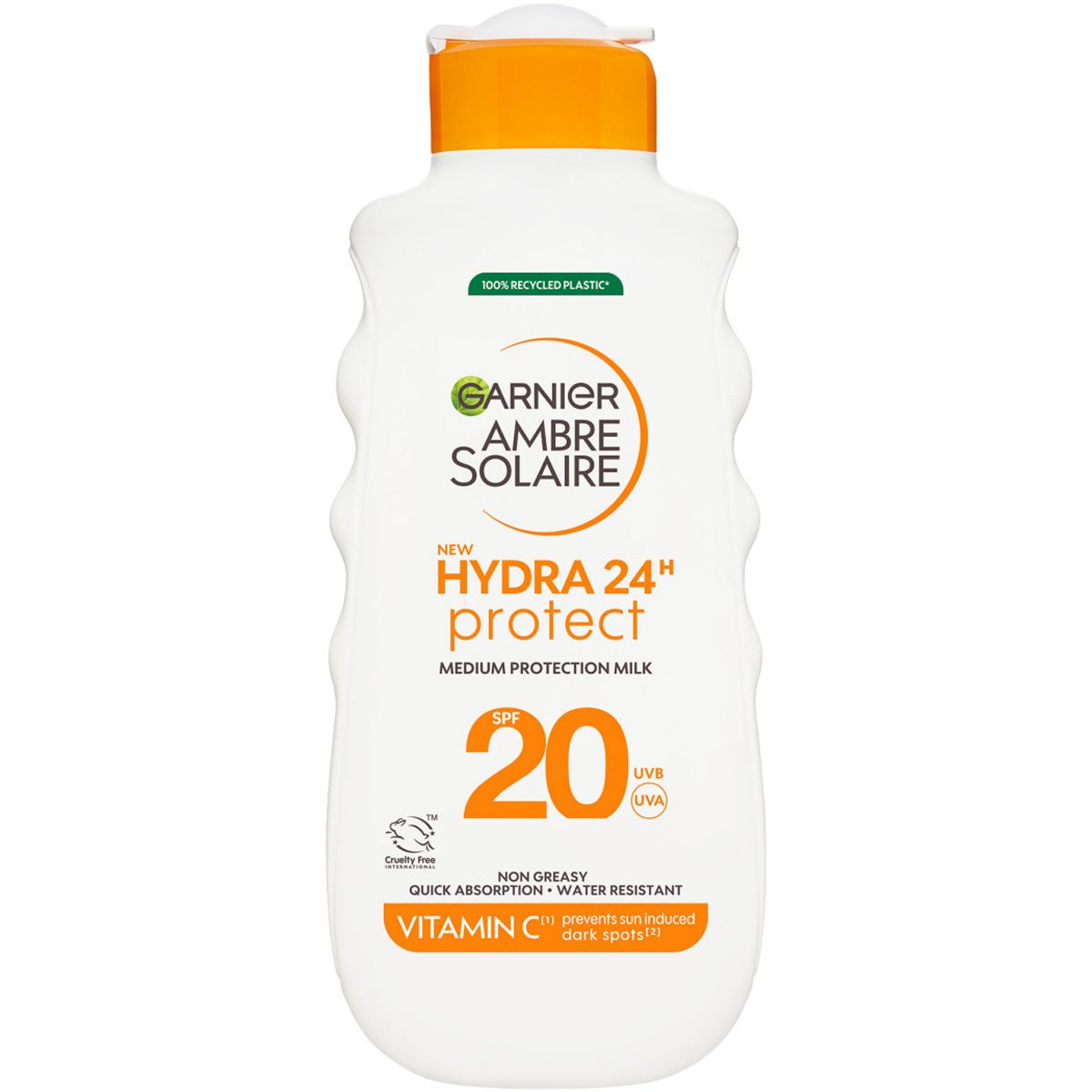 Garnier Garnier Ambre Solaire Hydra 24H Protect Lotion Spf20 Αντηλιακό Γαλάκτωμα Σώματος Μεσαίας Προστασίας με Βιταμίνη Cg 175ml