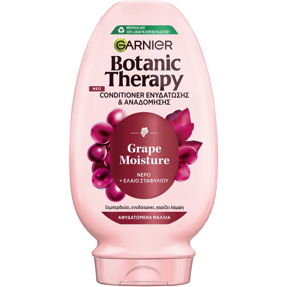 Garnier Botanic Therapy Grape Moistrure Conditioner Μαλακτική Κρέμα Μαλλιών για Εντατική Ενυδάτωση των Αφυδατωμένων Άκρων με Νερό & Έλαιο Σταφυλιού 200ml