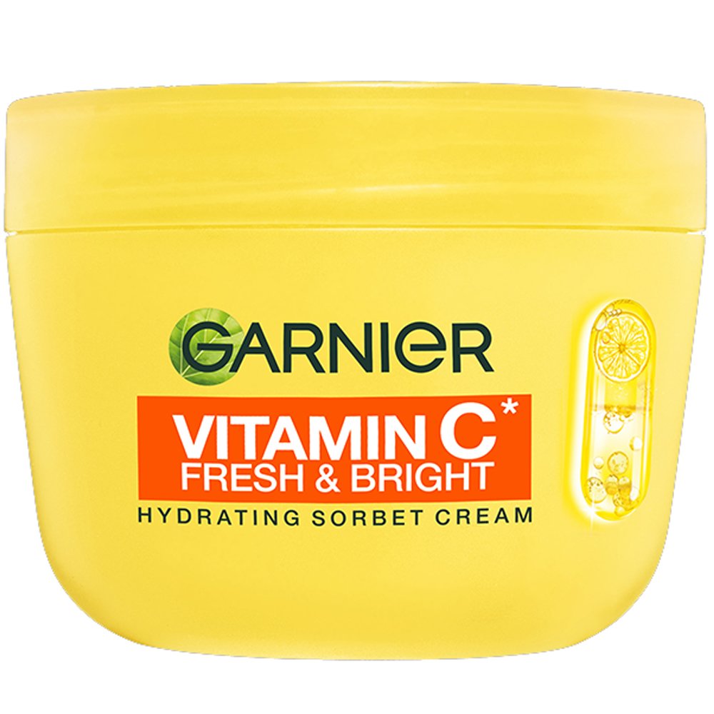 Garnier Skinactive Vitamin C Fresh & Bright Sorbet Cream Ενυδατική Σορμπέ Κρέμα Προσώπου με 4% Βιταμίνη C για Λαμπερή Επιδερμίδα 85ml