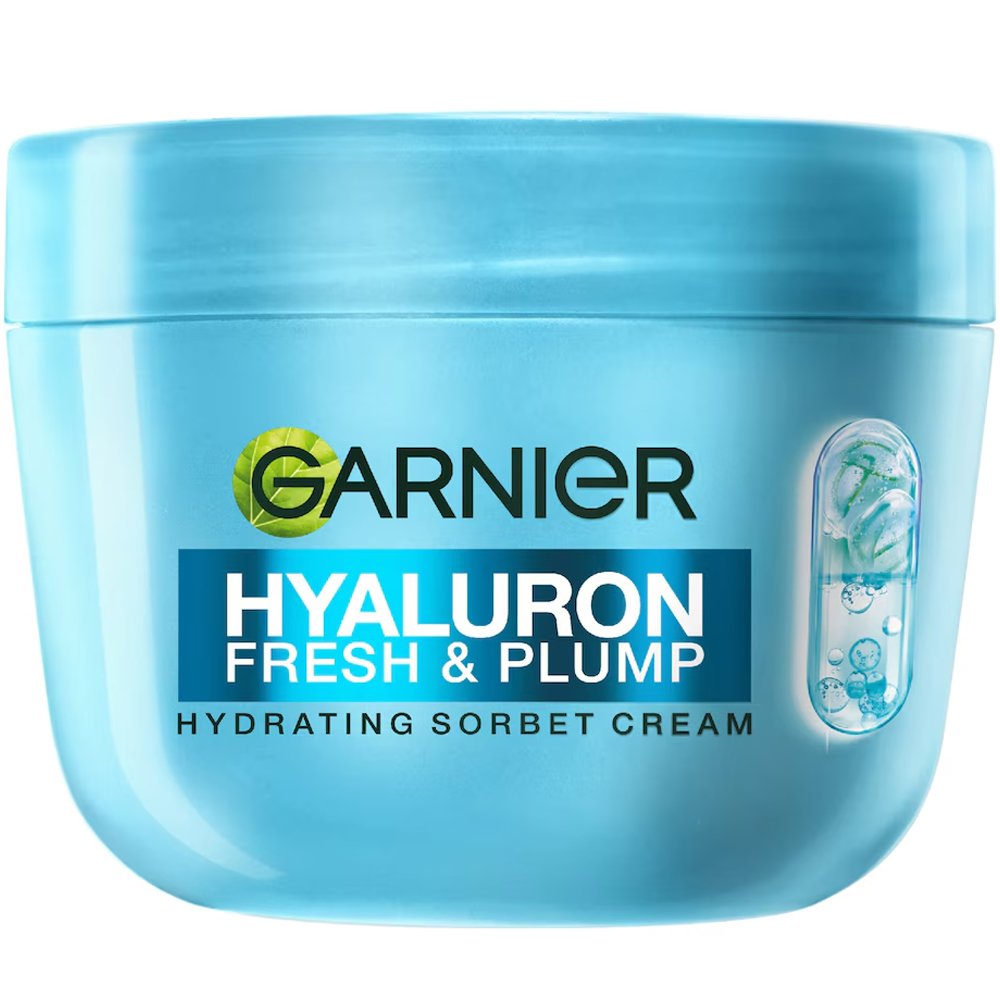 Garnier Skinactive Hyaluron Fresh & Plump Hydarting Sorbet Cream Ενυδατική Κρέμα Προσώπου με 4% Υαλουρονικό Οξύ & Νιασιναμίδη με Υφή Σορμπέ για Εντατική Θρέψη 85ml