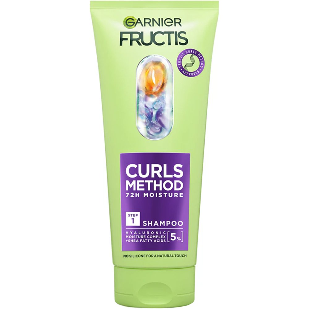 Garnier Fructis Method For Curls Step 1 Shampoo Σαμπουάν Ενυδάτωσης & Καθαρισμού Ειδικά Σχεδιασμένο για Σγουρά Μαλλιά με Υαλουρονικό Οξύ & Βούτυρο Καριτέ 200ml