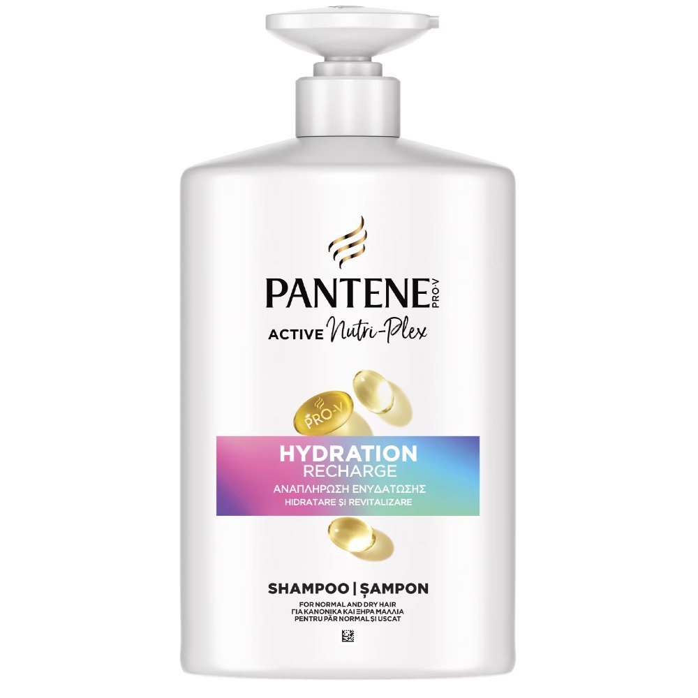 Pantene Pro-V Active Nutri-Plex Hydration Recharge For Normal & Dry Hair Shampoo Ενυδατικό Σαμπουάν για Κανονικά & Ξηρά Μαλλιά, με Αντλία 800ml 