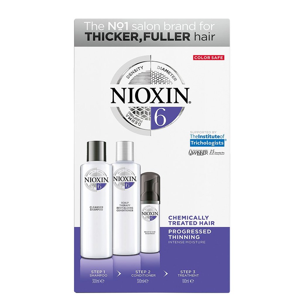 Nioxin Kit System 6 Shampoo 300ml, Conditioner 300ml & Treatment 100ml