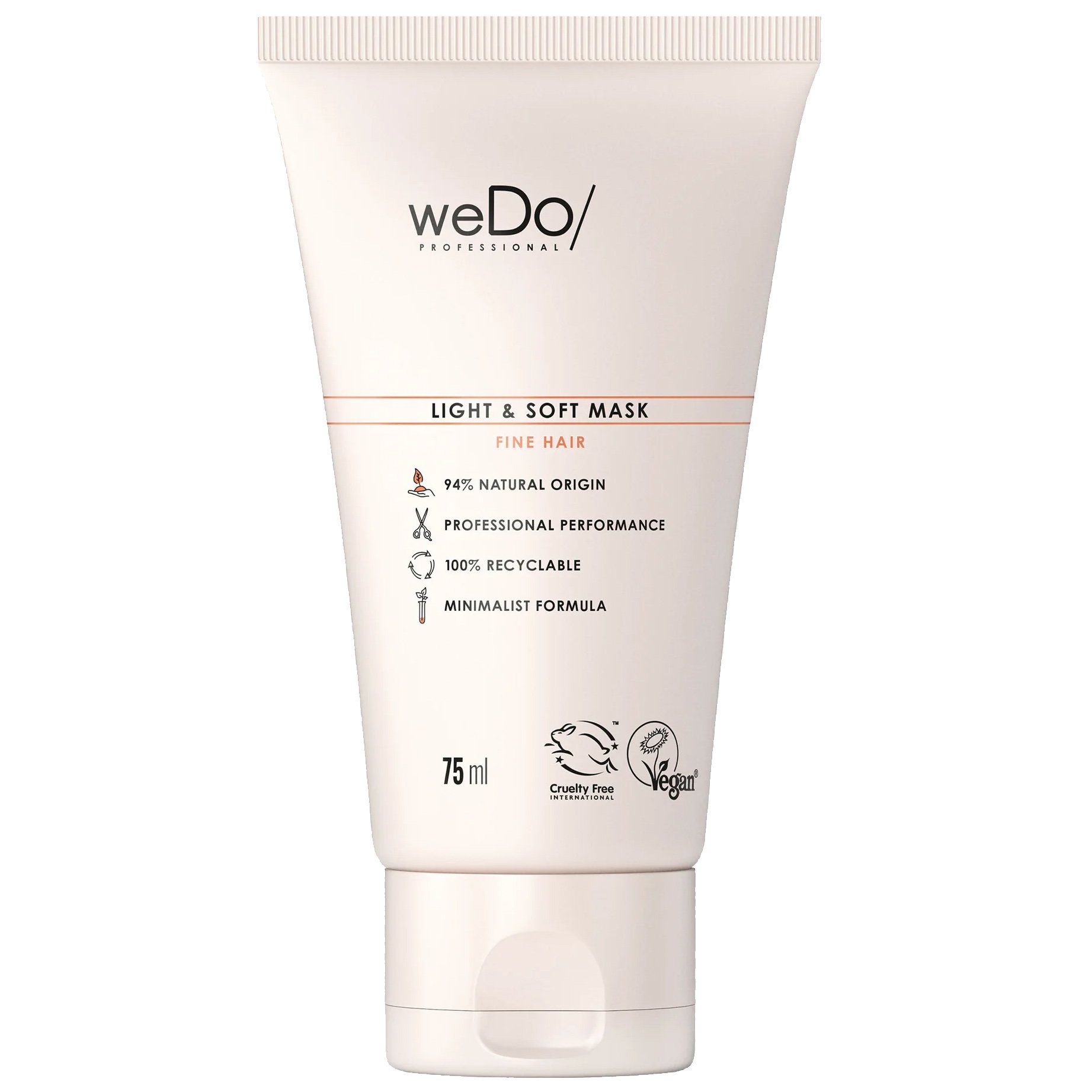 weDo Light & Soft Mask for Fine Hair Μάσκα Ενυδάτωσης Χωρίς Σιλικόνες για Λεπτά Μαλλιά 75ml