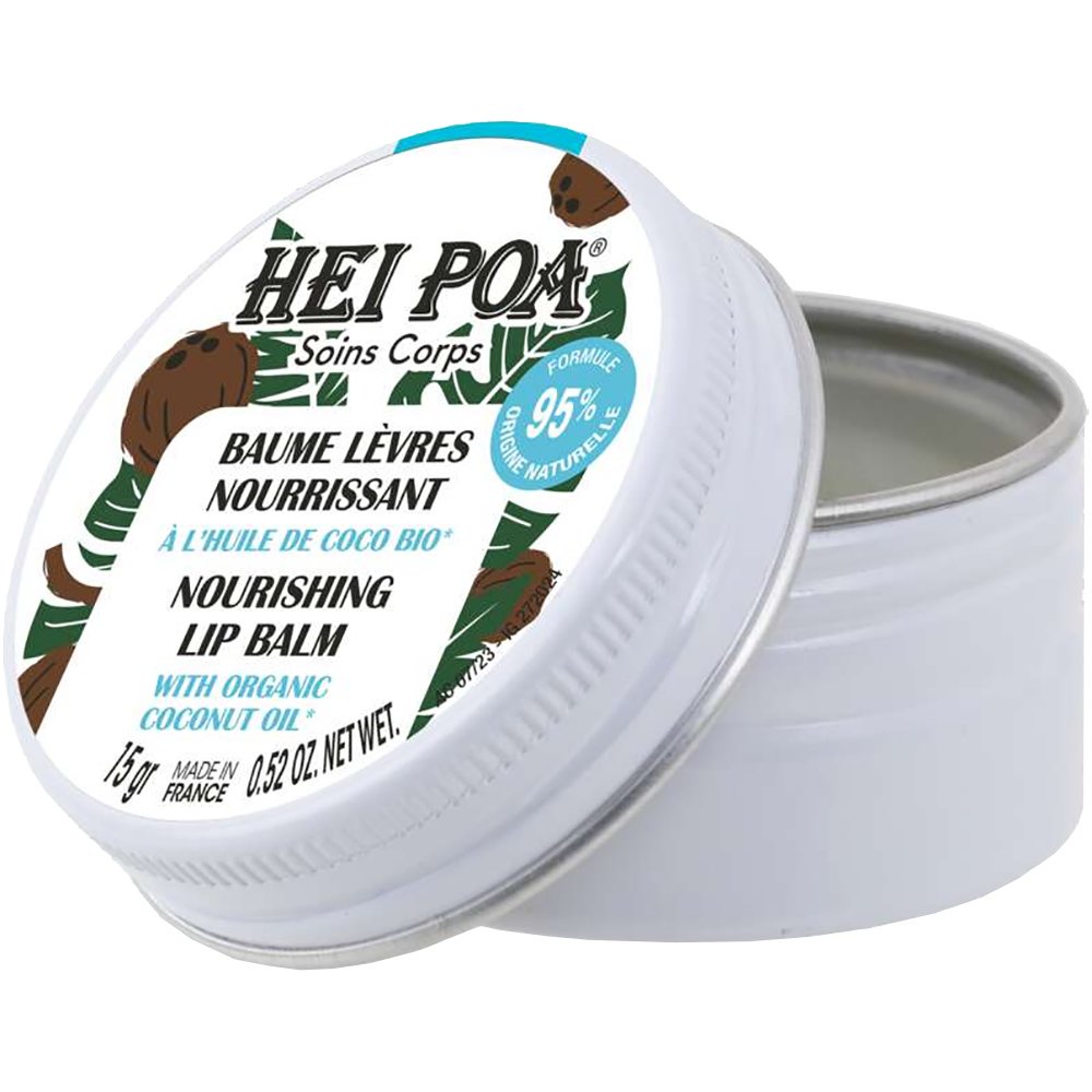Hei Poa Nourishing Lip Balm with Organic Coconut Oil Θρεπτικό Βάλσαμο Χειλιών με Βιολογικό Λάδι Καρύδας 15g