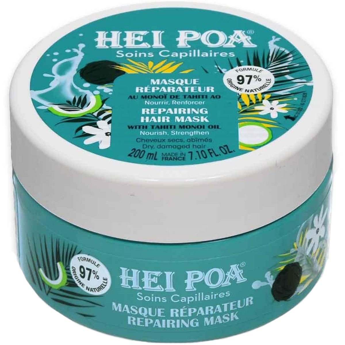 Hei Poa Hei Poa Repairing Hair Mask with Tahiti Monoi Oil Επανορθωτική Μάσκα Μαλλιών για Ενδυνάμωση της Τρίχας 200ml