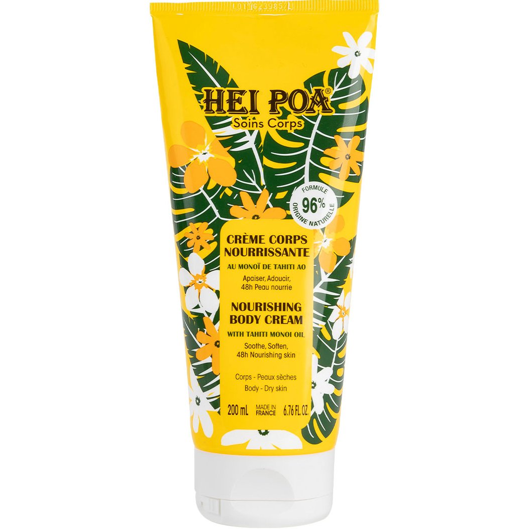 Hei Poa Nourishing Body Cream Monoi Θρεπτική, Ενυδατική Κρέμα Σώματος με Έλαιο Monoi Ιδανική για την Ξηρή Επιδερμίδα 200ml